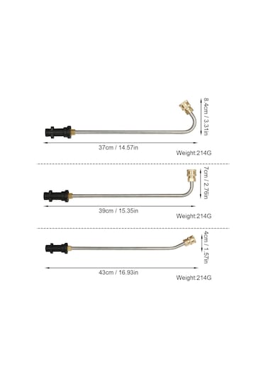 Springsun Karcher K2-k7 İçin 4000psı Çelik Uzatma Kolu, 30 Derece Açılımlı Yüksek Basınç Yıkama Makinesi Aksesuarı