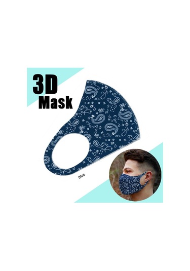 Yeni 1 Adet Unisex Yaz Ince Kesit Nefes Maskesi Toz Geçirmez Anti-uv Yeniden Kullanılabilir Yıkanabilir Baskılı Yarım Yüz Ağız Kül