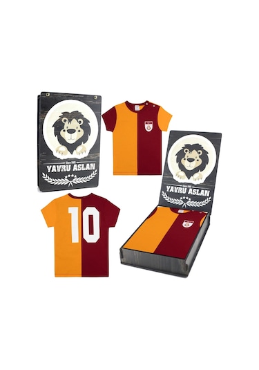 Galatasaray Metin Oktay Bebek T-Shirt Özel Kutulu Kırmızı