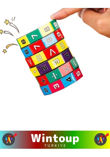 Okul Öncesi Kompakt İnteraktif Matematik Toplama Çıkarma Çarpma Bölme Dört İşlem Eğitici Oyun Küpü