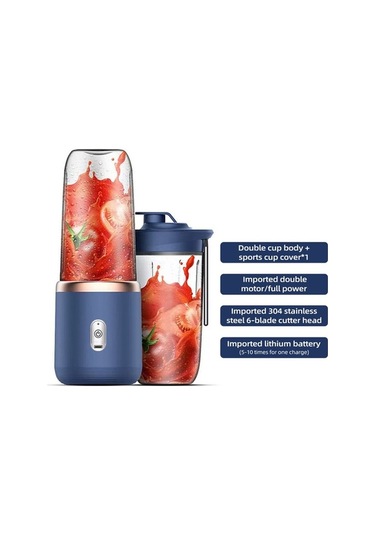 Trendooze W Taşınabilir Suyu Mikseri Mikser Meyve Mavi Hallow Aoresac-mini 40 Me