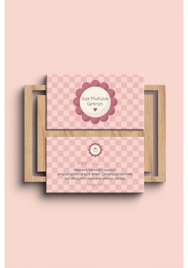 Çift Yön Kargo Paketleme Teşekkür Kartı Thank You Cart Pytktskk34