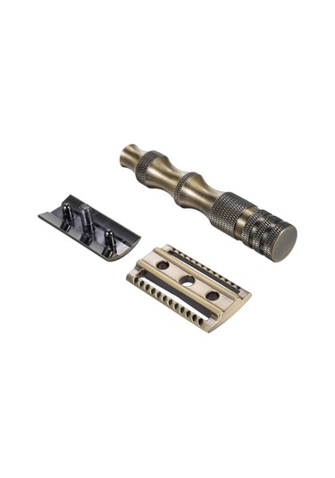 Gajeena Klasik Tasarım Metal Tıraş Bıçağı - Antik Bakır Renkli, Kaymaz Tutuş, Sade Ve Kontrollü Tıraş Deneyimi