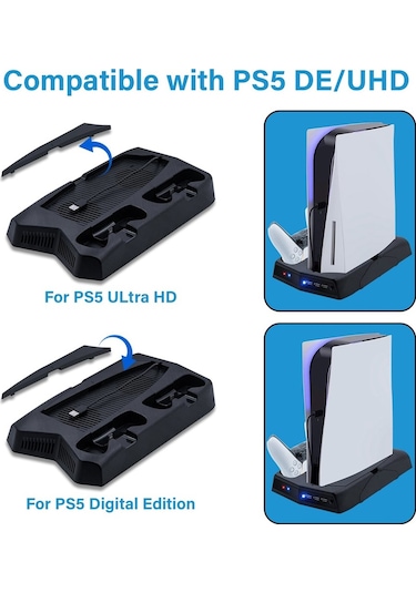 Sony Ps5 Kjh Çok Fonksiyonlu Konsol Fanli Şarj Stand