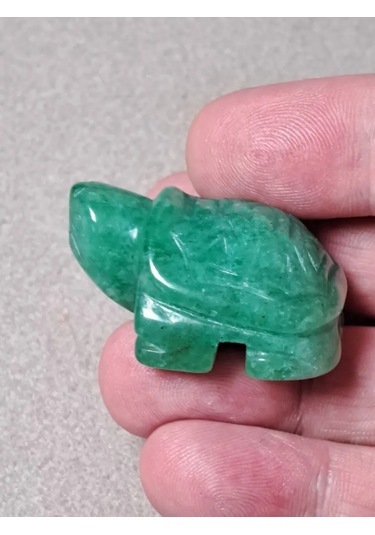 Beautiful Stones Doğal Aventurin Taşından Kaplumbağa Heykelciği 318200706