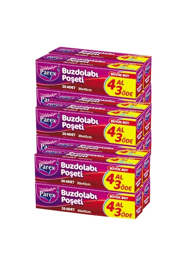 Buzdolabı Poşeti Büyük Boy 4 Al 3 Öde 4 20 30 X 45 Cm Üçlü Set