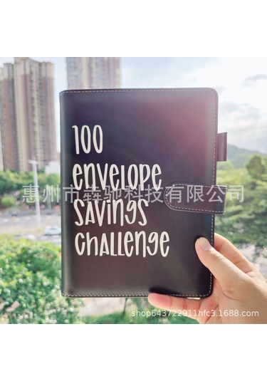 Teltree A5 100 Günlük Tasarruf Çalışması Defteri - Siyah Deri, Beyaz Yazı, 25 İç Sayfa, Ofis Kullanıma Uygun, Dayanıklı Malzeme