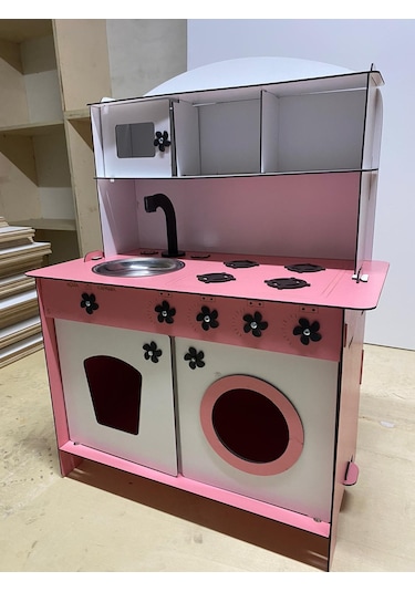 3 Mm Ahşap Oyuncak Mutfak 80X60