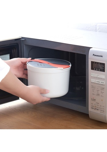 Springsun Ofis İçin 2l Kapasiteli Çift Katlı Mikrodalga Fırınlı Pilav Makinesi, Yemek Isıtıcı, Sebil Sporu Dahil Görkemeş Turuncu