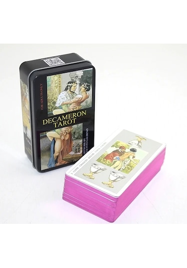 Decameron Metal Kutulu Tarot Kartı Alk2768