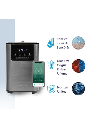 Weewell WHC752R Iyonizerli Sıcak ve Soğuk Akıllı Buhar Makinesi