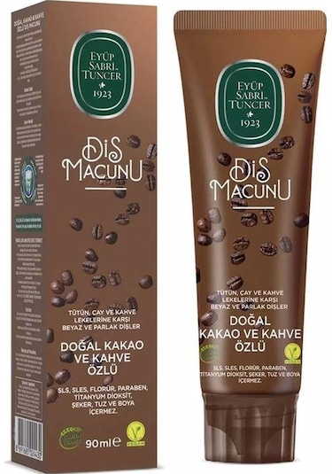 Eyüp Sabri Tuncer Doğal Kakao ve Kahve Özlü Diş Macunu 90 ML