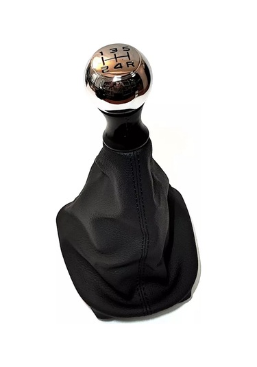 Power Resulting Peugeot 307 İç Mekan İçin Metal Krom Vites Kolu 208759185 Siyah