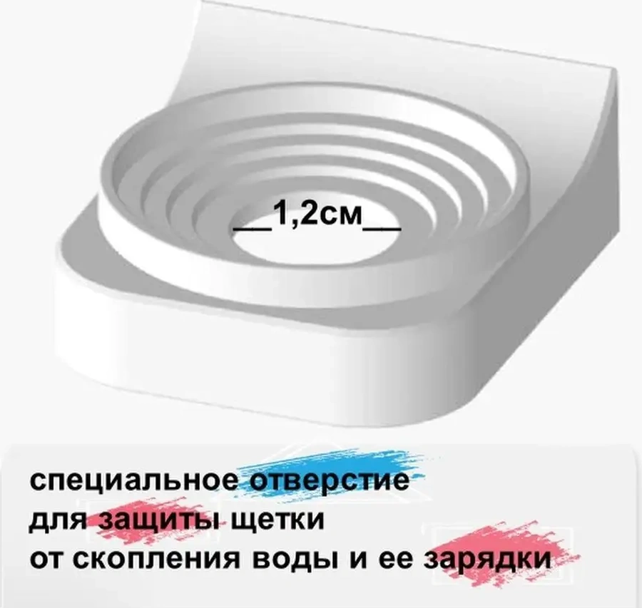 Greduha Duvara Monte Elektrikli Fırça Tutucu 153029449 Beyaz