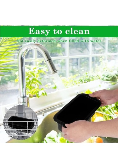 Wondernest Siyah Silikon Kalıp Jialan Ekstra Buz Buz Büyük Büyük Blok Adet 3 İb Siyah