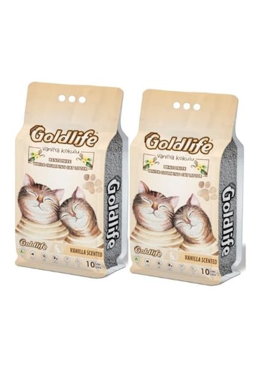 Goldlife Premium Vanilya Kokulu Kedi Kumu 10 Lt X 2 Adet