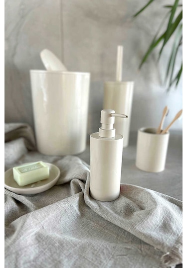 Primanova Flores 5'li Banyo Seti - Bej