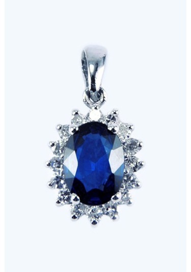 Pırlanta Safir Kolye 1.21 Ct.