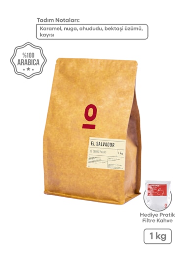 El Salvador El Cerro Pacas Single Origin Çekirdek Kahve 1 Kg Karamel & Ahududu Notlu