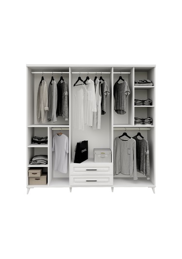 Gözde 6 Kapaklı Komple Mdf Beyaz Yatak Odası