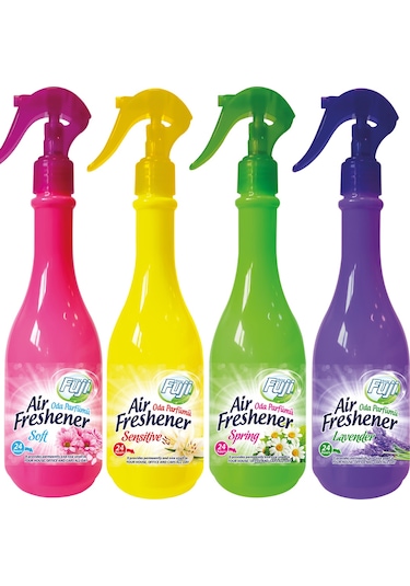 Fuji Air Freshener Neon Oda Parfüm Seti Soft + Lavanta + Spring + Sensitive 4 x 400 ML