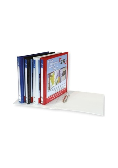 2k 2 Halkalı Klasör Pvc Cepli 3 Cm Renk -  Siyah