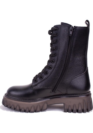 Hammer Jack 10224640 Sherly Siyah Ortopedik Günlük Deri Kadın Bot 001