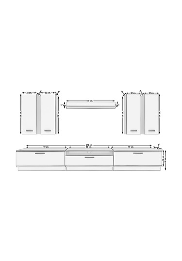 Decoraktiv Trendstyle 8d Mdf Tv Ünitesi Tv Sehpası Ceviz - Siyah