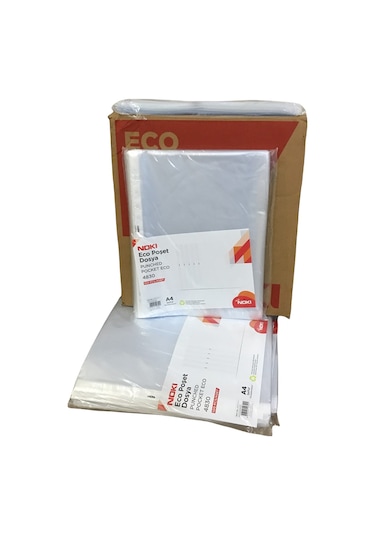 Noki Eco A4 Poşet Dosya 100' lü 30 Paket 1 Koli
