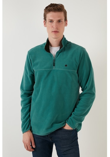 Buratti Slim Fit Anti-Pilling Tüylenme Yapmayan Bato Yaka Kışlık Şardonlu Erkek Polar 5906001 Benetton