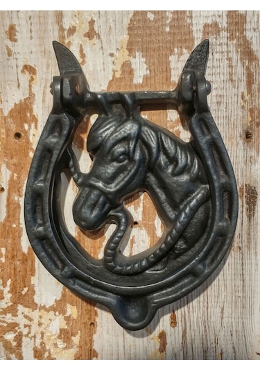 House2Home El Yapımı Pirinç At Nalı Kapı Tokmağı, Sarı Siyah