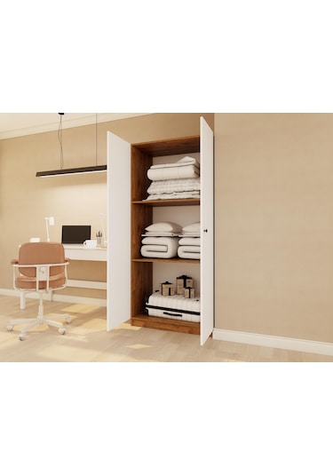 Fırtına 2 Kapaklı Gardırop Amalfi Rengi