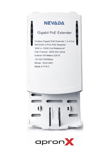 Nvd-3401 1 In 4 Gigabit Out Poe Repeater Extender Waterproof Outdoor