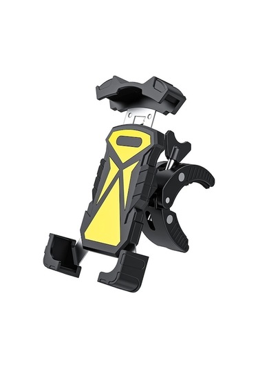 L101+m011 Açık Hava Bisiklet Mekanik Kilitli Telefon Tutucu Sarı Beyaz - Sarı Beyaz - Sarı