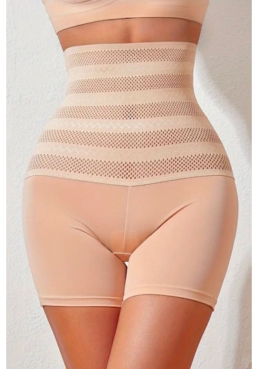 Merry See Karın Ve Göbek Sıkılaştırıcı Basen Dikleştiricili İnceltici Toparlayıcı Korse Şort Ten