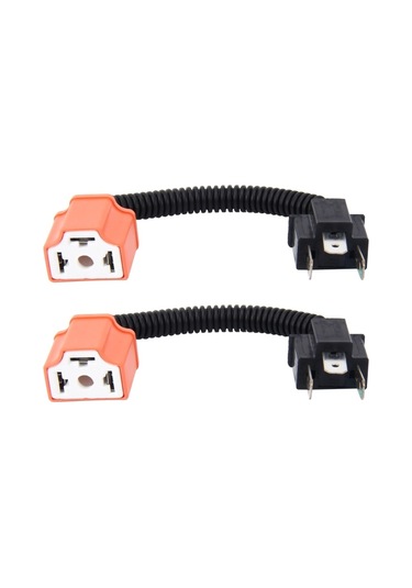 Sones 2 Adet H4 Araba Hıd Xenon Far Erkek Kadın Dönüşüm Kablosu İle Seramik Adaptör Soketi