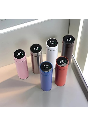 Willowhaven Pembe 304 Paslanmaz Çelik Termos Sıcaklık Göstergeli 16.9oz Seyahat Bardağı Pembe