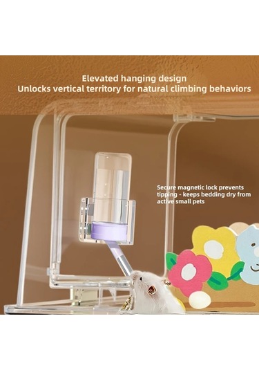 Willowhaven Manyetik Akrilik Otomatik Küçük Evcil Hayvan Suluk Tutucu - Kaymaz Tasarım