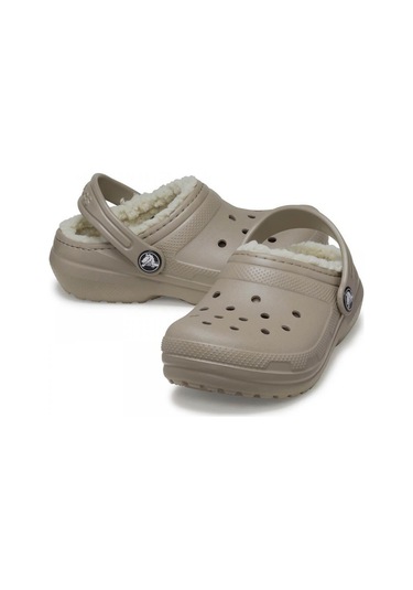 Crocs Classic Lined Clog T Çocuk Terlik - Sütlü Kahve Sütlü Kahve