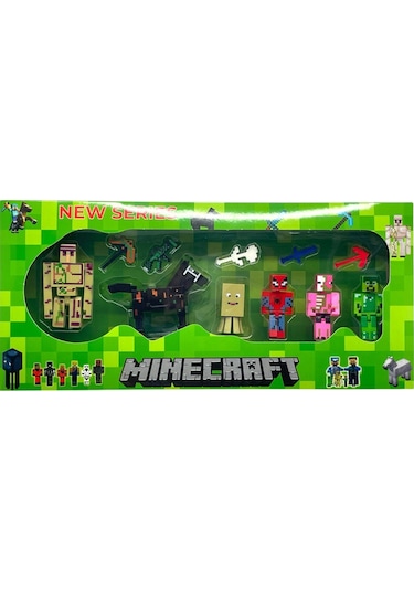 Minecraft 11 Parça 6 Figürlü Oyuncak Set