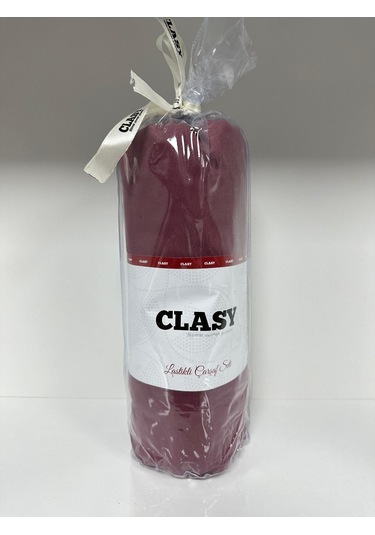 Clasy Ranforce Lastikli Çarşaf Seti Tek Kişilik Düz Bordo