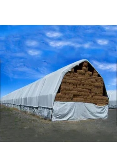 Beyaz Renk Ebatlı Branda, 12x15 Çadır 120 Gr/m2 Su Geçirmez Kamyon Saman İnşaat Gölgeleme Çadırı