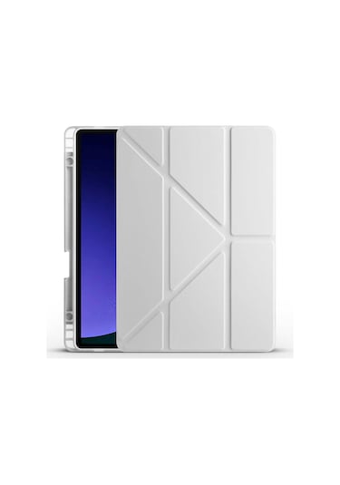 Galaxy Uyumlu Tab S9 Kılıf Tri Folding Kalem Bölmeli Standlı Kılıf Kılıf