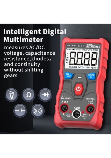 Agoodshop Zoyı Zt-s6+ Tamamen Otomatik Dijital Multimetre, Özgür, Zeki, Yüksek Precizit, Yakıcı Dirençli