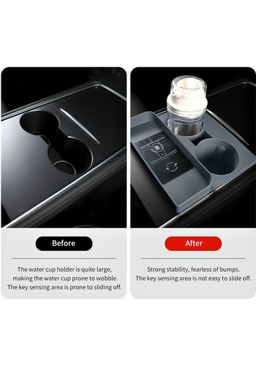 Monyee Tesla Model 3/y İçin Silikon Bardak Tutucu Takımı - Depolama Özelliği İle Pembe Araç İç Dekorasyon Aksesuarı