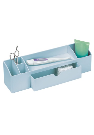 Kozmetik,makyaj Organizer Çekmeceli Mavi 30x12x9cm