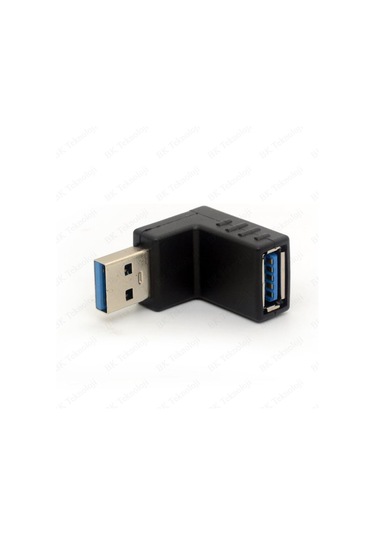Usb 3.0 Yukarı Açılı Konnektör Erkek Dişi 90 Derece Uzatma Adaptö