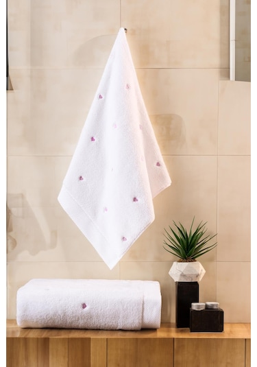Varol Love Serisi Nakışlı Micro Cotton Banyo Havlu Seti Lila-standart Lila