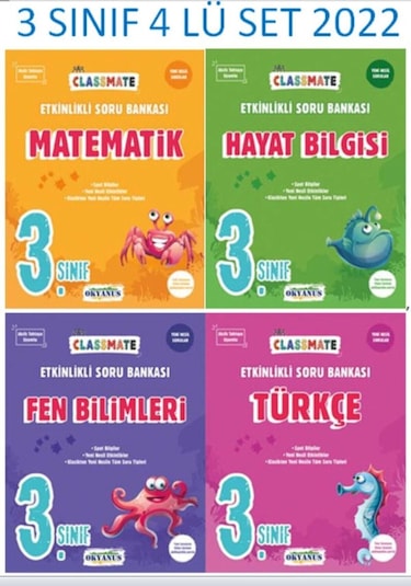 3 Sınıf Classmate Türkçe Mat- Fen Hayat- Soru Bankası 2022