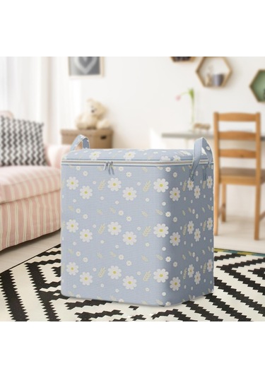 Suntek Yorgan Saklama Çantası Battaniye Elbise Organizasyonu 150 L - Mavi Diğer